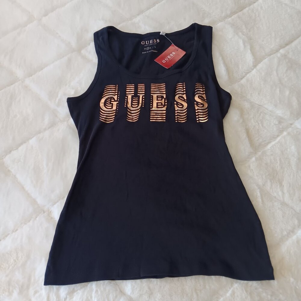Guess Surry Logo black Tank Top Size S